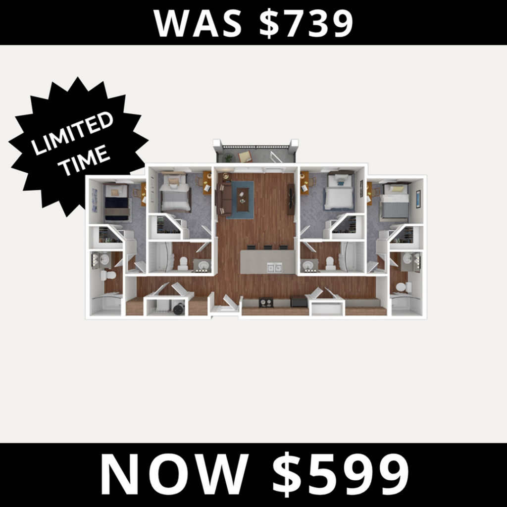 4BR/4BA – w/ Balcony