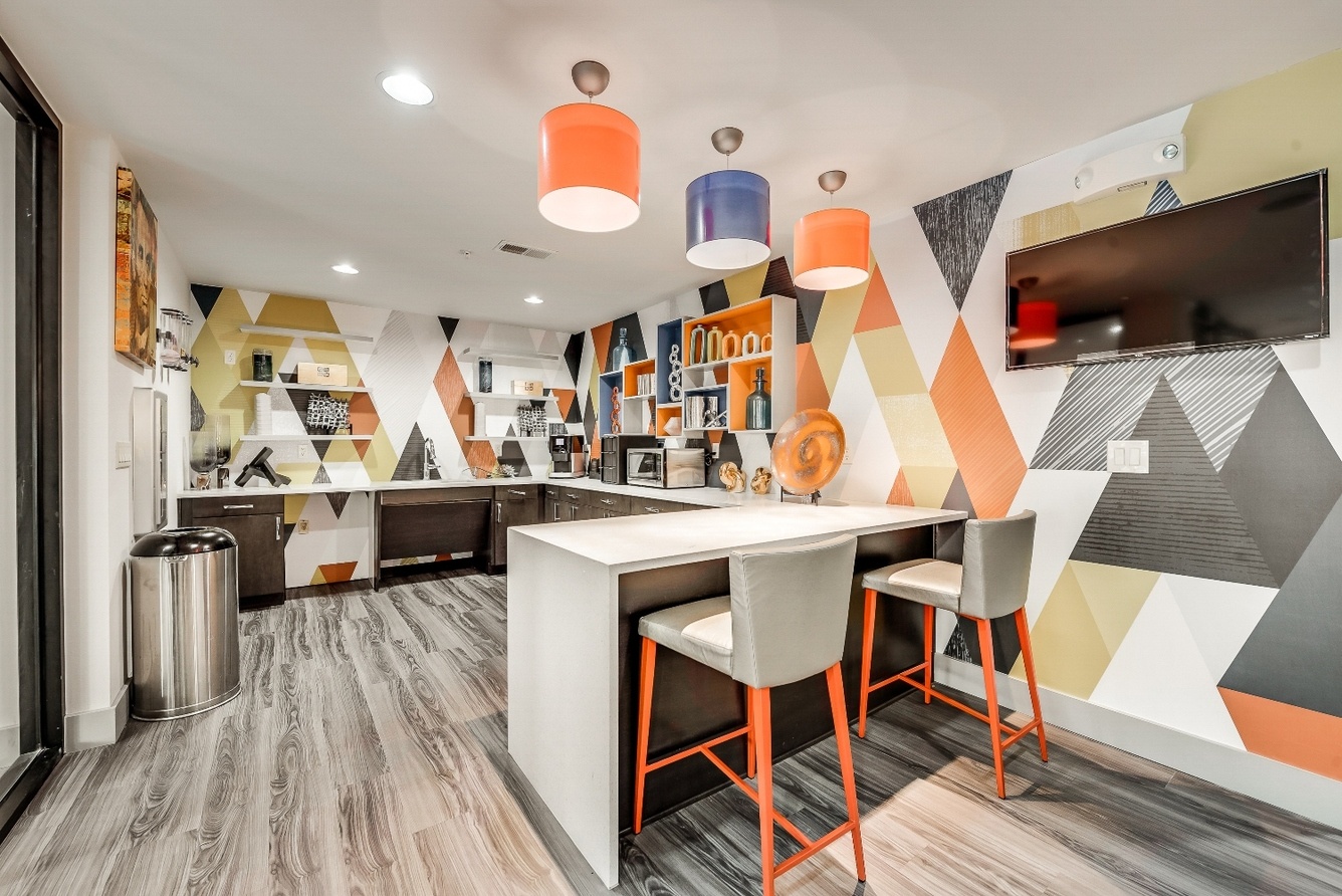 Modern community kitchen at Maverick Place Modern community kitchen at Maverick Place